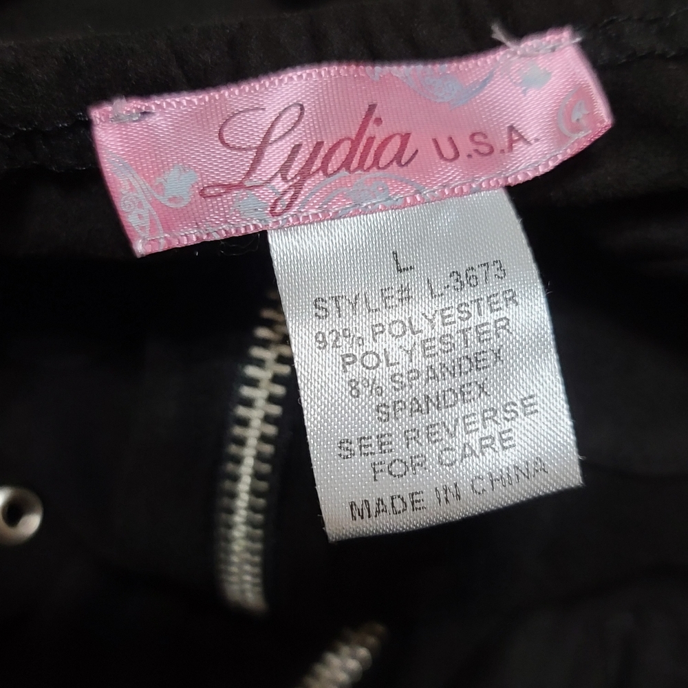 *SOLD* Black Sexy Halter Top Velvet Feel Stretchy Full Zip - Picture 8 of 8